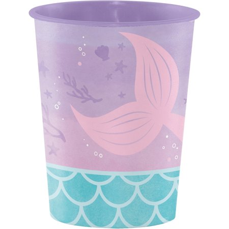 CREATIVE CONVERTING Iridescent Mermaid Party Favor Cup, 16oz, 12PK 336713